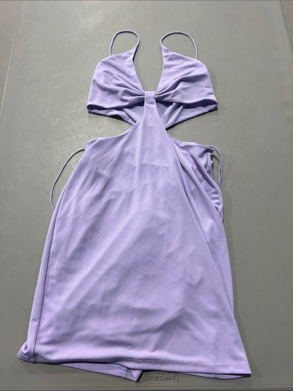 Alice + Olivia Lavender Cutout Midi Dress